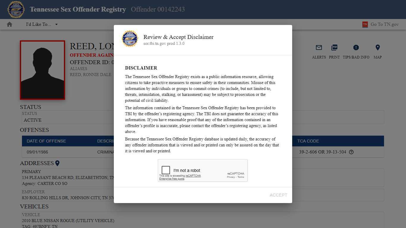 Sex Offender Registry